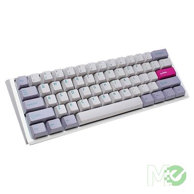 MX00125554 ONE 3 Mini Mist Grey Non-RGB Mechanical Keyboard w/ Cherry MX Blue Key Switches, Double Shot True PBT Key Caps