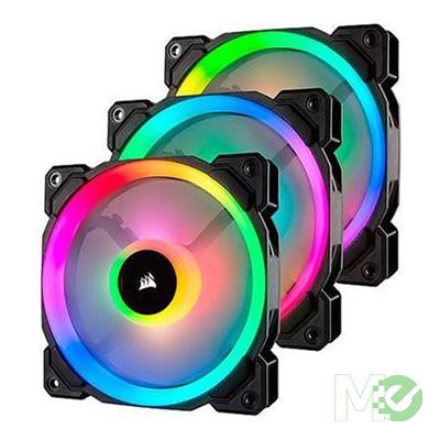 MX00125631 LL120 RGB LED Fan Cooling Kit w/ 3x 120mm RGB LED PWM Fans w/ Lighting Node PRO (Refurbished)