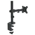 MX00125862 KPM-300 Single Monitor Mounting Arm,  For 13 ~ 32 in Monitors, Black w/ C-Clamp Grommet Base, 75mm / 100mm VESA Mounting Plate