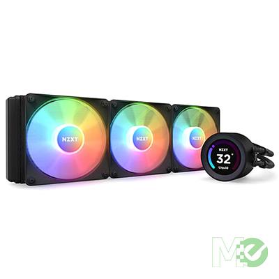 MX00125951 Kraken Elite 360 RGB 360mm AIO Liquid Cooler, Black w/ LCD Display, 3x F120 RGB Core Fans 