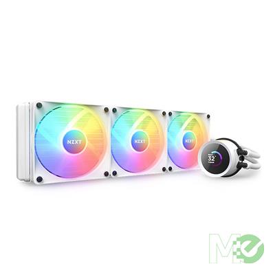 MX00125958 Kraken 360 RGB 360mm AIO Liquid Cooler w/  3 x 120 RGB Fans, LCD Display -White