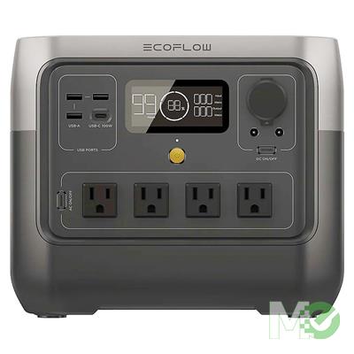 MX00125983 EcoFlow River 2 Pro Portable Smart Power Station w/ 768Whr, 4x AC Outlets, 4x USB Ports, 1x DC5521 Port, 1x Vehicle Port
