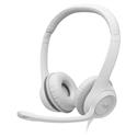 MX00126072 H390 USB Digital Audio Computer Headset, Off White w/ In-Line Audio Controls, 30mm Drivers, USB Type-A Connector