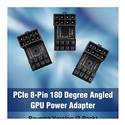 MX00126240 PCIe 8-Pin 180 Degree Angled GPU Power Adapter, Reverse Version 3-pack