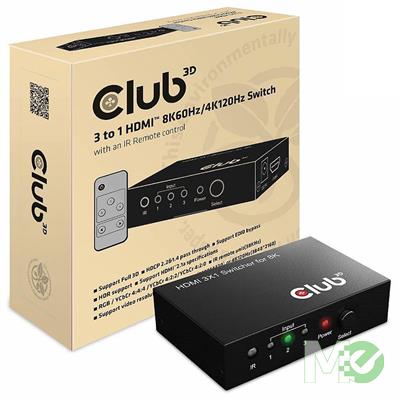 MX00126265 3-to-1 HDMI 8K60Hz / 4K120Hz Switch w/ Remote Control 