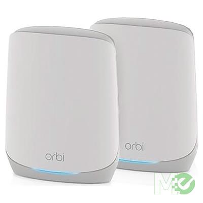 MX00126305 Orbi RBK762S Tri-Band AX5400 Wi-Fi 6 Mesh Kit, 2 Pack w/ Mesh Router + Mesh Satellite, TriBand 802.11ax