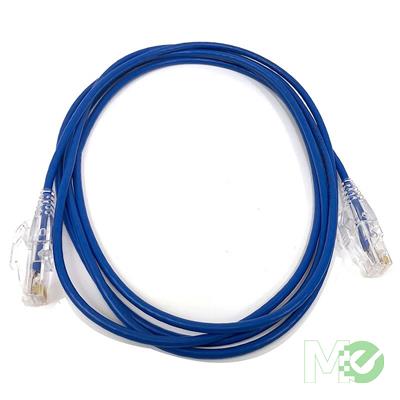 MX00126348 Ultra Slim Cat6A Ethernet Patch Cable, Blue, 3ft