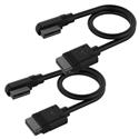MX00126476 iCUE LINK Cables w/ Straight/Slim 90° Connectors, 2x 200mm, Black 