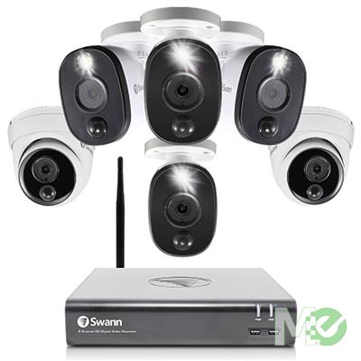 MX00126929 6 Camera 8 Channel 1080p Full HD DVR Spotlight Security System w/ 1TB Hard Drive, Wi-Fi Antenna 