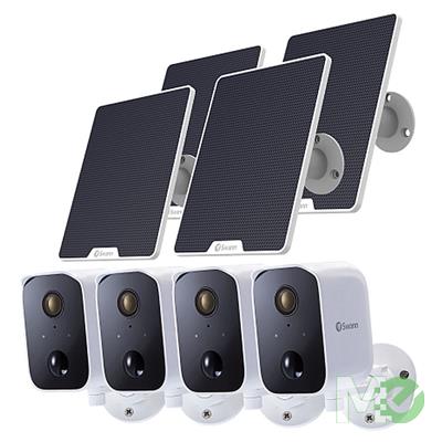 MX00126930 CoreCam 1080P HD Wireless Security Cameras, 4-Pack w/ Solar Charging Panels 