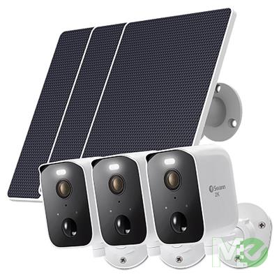 MX00126931 CoreCam 2K Wireless Spotlight Cameras, 3-Pack w/ Solar Charging Panels 