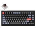 MX00127043 V1 QMK Custom Mechanical Keyboard, Fully Assembled, Carbon Black w/ Knob, Keychron K Pro Brown