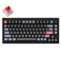 MX00127044 V1 QMK Custom Mechanical Keyboard, Fully Assembled, Carbon Black w/ Knob, Keychron K Pro Red