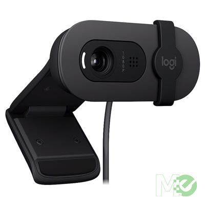 MX00127291 Brio 100 Full HD 1080p Webcam, Graphite w/ Auto Light Balance, Integrated Privacy Shutter, Built-In Microphone
