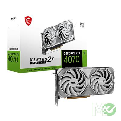 MX00127379 GeForce RTX 4070 VENTUS 2X WHITE OC 12GB  PCI-E w/ HDMI, Triple DP 
