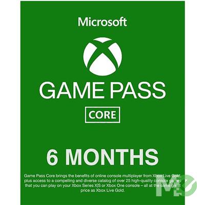 MX00127443 6 Month Xbox Game Pass Core Membership Subscription Card (Digital Download)