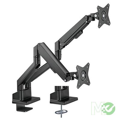 MX00127586 Dual Monitor Mount w/ Hydralift Pneumatic Articulating Arms, Black  
