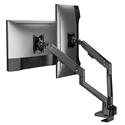 MX00127586 Dual Monitor Mount w/ Hydralift Pneumatic Articulating Arms, Black  