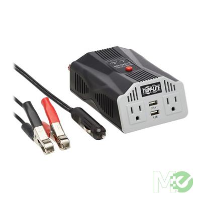 MX00127772 400W PowerVerter Ultra-Compact Car Inverter w/ 2 AC, 2USB, Lighter Adapter, 3.1ABattery Cables