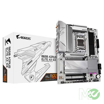 MX00127850 B650 AORUS ELITE AX ICE w/ DDR5-5200, PCIe 4.0 x16, M.2 PCIe 4.0 x4, 2.5 Gb LAN, WiFi 6E, Bluetooth v5.2