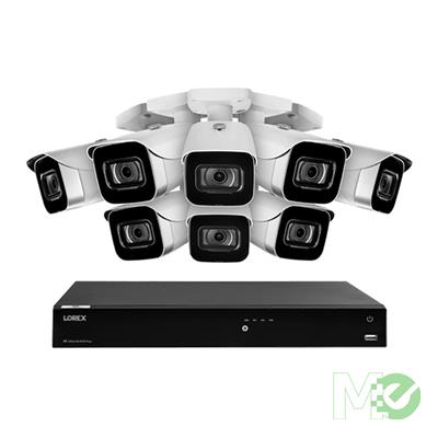 MX00127919 Fusion 4K 16-Camera Capable Wired NVR System w/ 4TB HDD, 8x Bullet Cameras