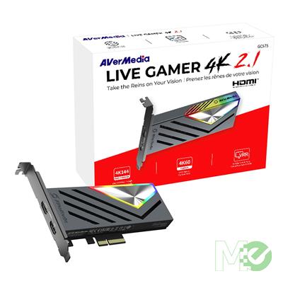 MX00128360 Live Gamer 4K 2.1 GC575, Black w/ 4K QHD Capture, VRR, AVerMedia RECentral App, Dual HDMI 2.1 Ports