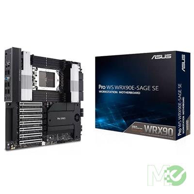 MX00128517 PRO WS WRX90E-SAGE SE w/ DDR5 Slots, 7.1 Audio, PCIe 5.0 Slots, 4x M.2, 2x SlimSAS, Dual 10G + Gigabit LAN 