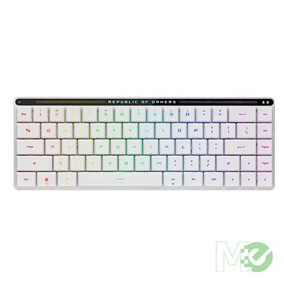 MX00128879 ROG Falchion RX Low Profile Wireless Gaming Keyboard, White w/ 65% Layout, Protective Cover, MacOS Support, RL Blue Switch