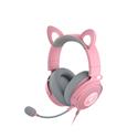MX00128923 Kraken Kitty V2 Pro USB Gaming Headset, Quartz w/ Interchangeable Ears, Detachable Mic, Stream Reactive Lighting