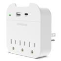 MX00129020 Multi Plug 5-Outlet Extender Wall Charger w/ USB-C & USB Ports, White