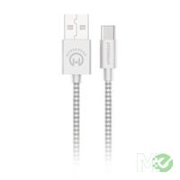 HyperGear 6 ft. USB-A to USB-C Braided Charge and Sync Cable, White Product Image