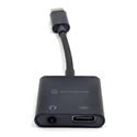 MX00129038 USB Type-C to 3.5mm Earphone & Charger Adapter, Black 