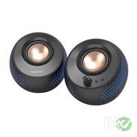 Creative Labs Pebble X 2.0 Desktop Speakers w/ Bluetooth 5.3, RGB Lighting, USB-C, Black Product Image