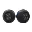 MX00129057 Pebble X 2.0 Desktop Speakers w/ Bluetooth 5.3, RGB Lighting, USB-C, Black