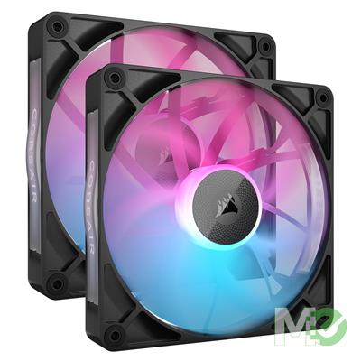 MX00129117 RX140 RGB WW Dual Fan Starter Kit, Black w/ PWM, 140mm, Magnetic Dome Bearing
