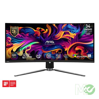 MX00129246 MAG 341CQP QD-OLED 34in Curved Gaming Monitor w/ 175Hz, 0.03s, 1800R, Black