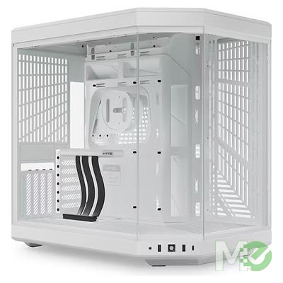 MX00129425 Y70 Dual Chamber Mid-Tower E-ATX Gaming Computer Case, Snow White