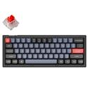 MX00129528 V4 QMK Custom Mechanical Keyboard, Frosted Black w/ Keychron K Pro Red Keyswitches