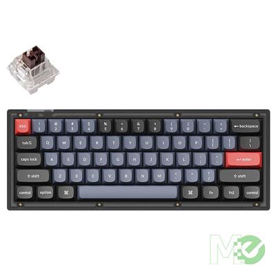 MX00129529 V4 QMK Custom Mechanical Keyboard, Frosted Black w/ Keychron K Pro Brown Keyswitches