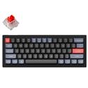 MX00129530 V4 QMK Custom Mechanical Keyboard, Carbon Black w/ Keychron K Pro Red Keyswitches