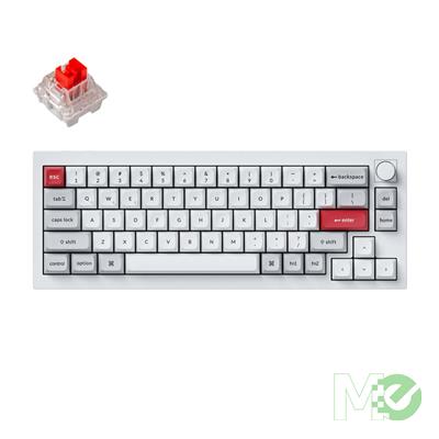 MX00129541 Q2 Pro QMK/VIA Wireless Custom Mechanical Keyboard w/ South-Facing RGB, K Pro Red Switch, Shell White