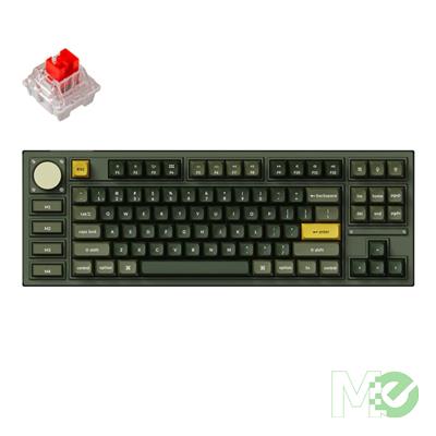MX00129545 Q3 Pro QMK/VIA Wireless Custom Mechanical Keyboard w/ South-Facing RGB, K Pro Red Switch, Olive Green