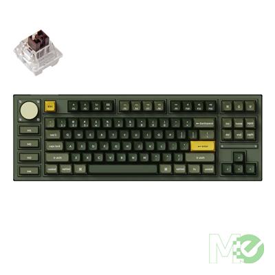 MX00129546 Q3 Pro QMK/VIA Wireless Custom Mechanical Keyboard w/ South-Facing RGB, K Pro Brown Switch, Olive Green