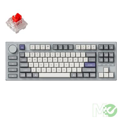 MX00129547 Q3 Pro QMK/VIA Wireless Custom Mechanical Keyboard w/ South-Facing RGB, K Pro Red Switch, Silver Grey