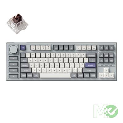 MX00129548 Q3 Pro QMK/VIA Wireless Custom Mechanical Keyboard w/ South-Facing RGB, K Pro Brown Switch, Silver Grey