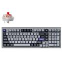 MX00129551 Q5 Pro QMK/VIA Wireless Custom Mechanical Keyboard, Silver Grey w/ Keychron K Pro Red Keyswitches