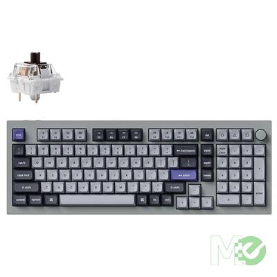 MX00129552 Q5 Pro QMK/VIA Wireless Custom Mechanical Keyboard, Silver Grey w/ Keychron K Pro Brown Keyswitches