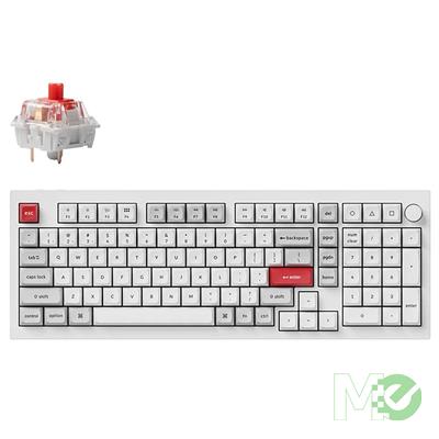 MX00129553 Q5 Pro QMK/VIA Wireless Custom Mechanical Keyboard, Shell White w/ Keychron K Pro Red Keyswitches