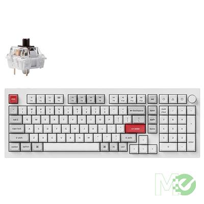 MX00129554 Q5 Pro QMK/VIA Wireless Custom Mechanical Keyboard, Shell White w/ Keychron K Pro Brown Keyswitches