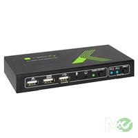 Techly IDATA KVM-HDMI2U 2-Port 4K HDMI KVM Switch w/ HDMI, USB 2 & 3.5mm Audio Ports Product Image